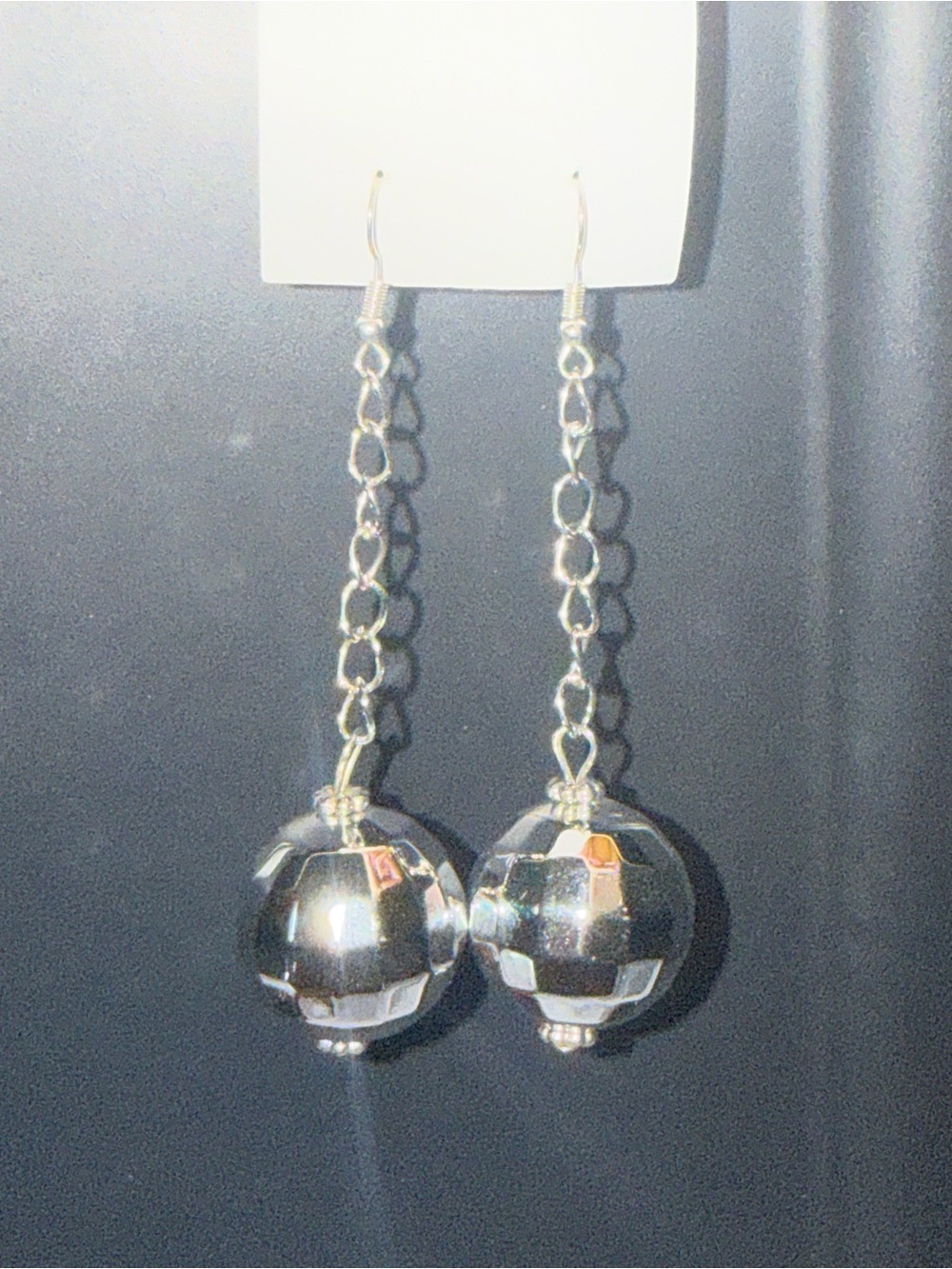 Silver Ball Drop Dangle Earrings - Women Jewelry